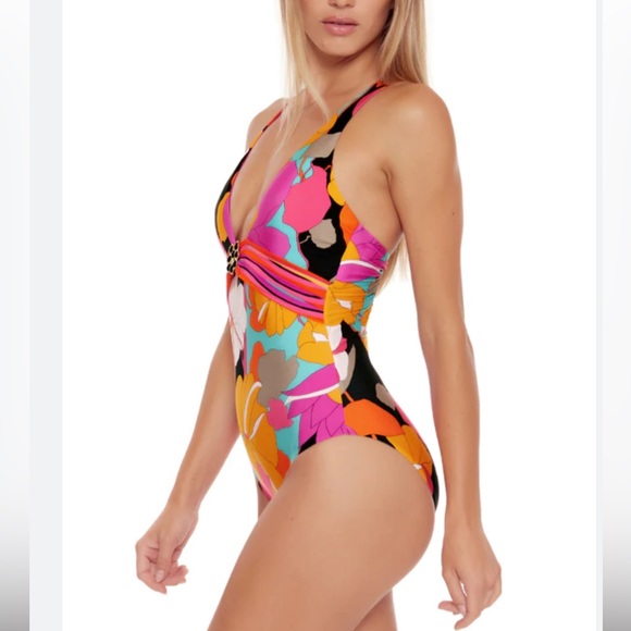 Trina Turk Gemini Plunge Maillot Swimsuit - 12 - NWT - Picture 5 of 10